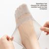 5 Pairs of Summer Mulberry Silk Stockings, Ultra-thin and Invisible Boat Socks, Silicone Anti-slip Mesh Solid Color Short Socks