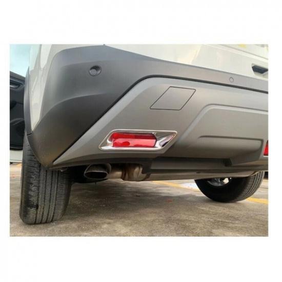 For Nissan Rogue 2021-2023 Chrome Rear Bumper Fog lamp Light Molding Cover Trim