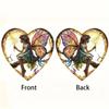 1pcs Magical Fairy Magic Night Fairy Suncatcher Stained Glass Acrylic Heart Wall Hanging For Home And Garden Outdoor Decorative
