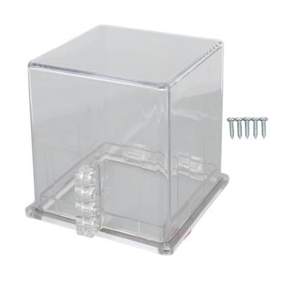 Couvercle d'interrupteur d'alimentation industriel transparent avec verrouillage par bouton-poussoir et isolation énergétique