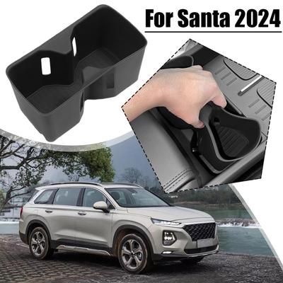 For Hyundai Santa Fe 2025 Car Water Cup Holder Central Storage Tray Control Interior Holder Silicone Drinks Accessories I0Q7