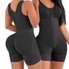 Plus Size Women's European & American Shapewear - One-Piece Zipper Design with a Three-Row Buckle for a Slimming Tight Abdomen.