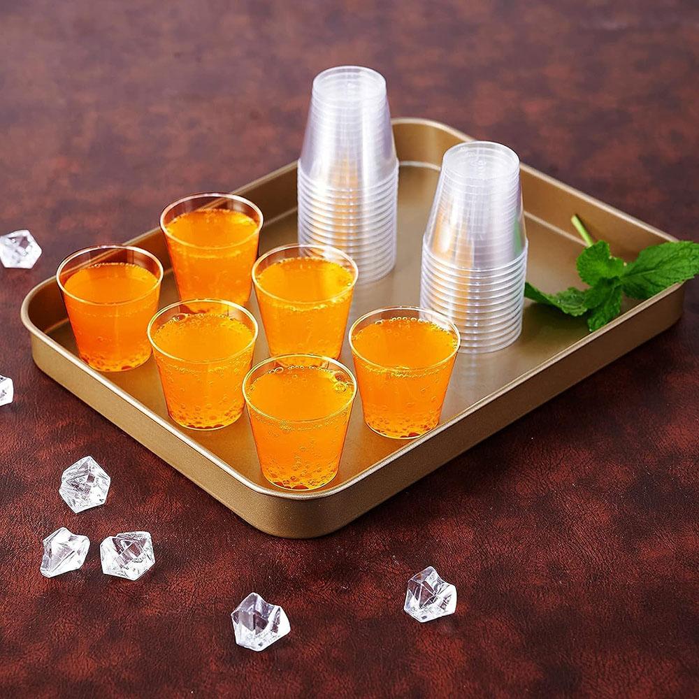 1OZ Plastic Shot Glasses, Disposable Cups, Tasting Cups Party Cups Perfect for Whiskey, Wine Tasting, Food Samples, and Parties