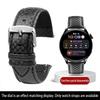 Calfskin strap Bracelet Carbonfiber Grain Watchband 18mm 20mm Red Orange Stitching Watch Band 21mm 22mm 23mm 24mm Watch Strap