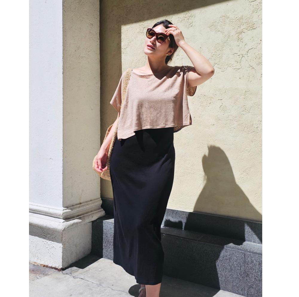 Ellichoi Chelsea Linen Knit Box Top