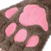 cat paw gloves for fall and winter Perfect for or cat Perfect for school cultural and other Khaki Cute, fluffy, half-finger cosplay. Halloween,