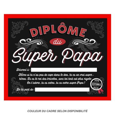 [Q9600] - Rámik 'Diplom Super Ocka' čierno-červený - 25x20x1. 5 cm