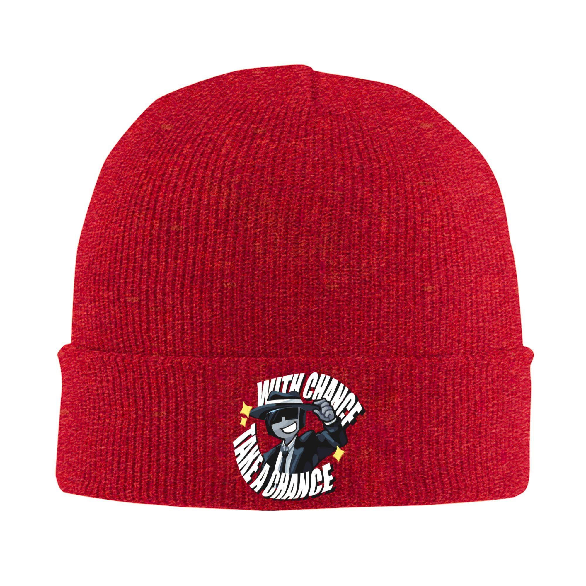 

Forsaken Take A Chance Knit Hat Vintage Caps Female Male Kpop Beanie Hats Spring Graphic Elastic Bonnet Hats One Size