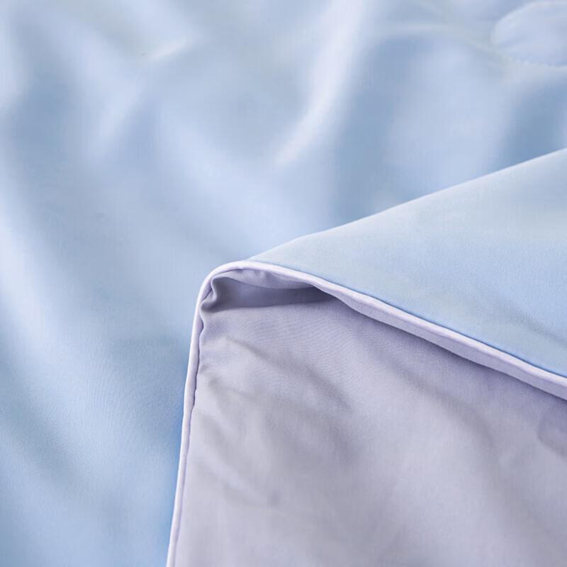 PAUI DAVID Bentley Blue Machine Washable Ice Silk Fiber Summer Quilt