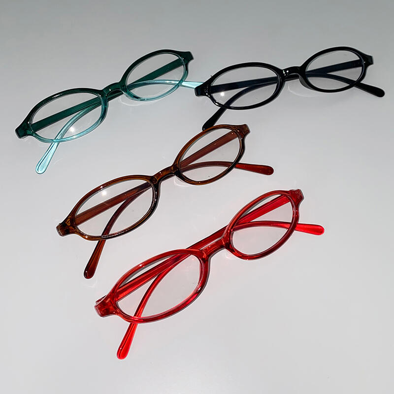 y2k round oval glasses frame horn rimmed nerdmi gl-30 nerdy black