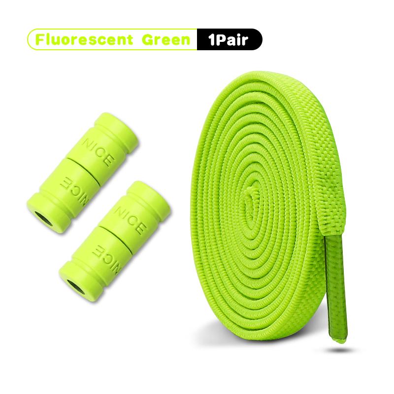 New 1Pair/3Pair Buckle Flat Elastic No-Tie Laces Letter Metal Capsule Lazy Shoelace for Men Women Sneakers Quick Shoelaces