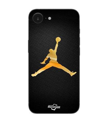 Capa Maniacase Para Iphone 16E Logo Jordan 23 nike basquete cor dourada