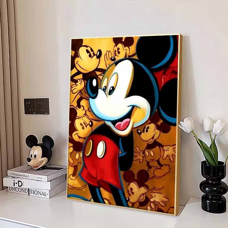 Disney Diamond Painting Mickey Mouse Themed Artwork Cartoon 5D Diamond Cross Stitch Mosaic Home Decor Gift