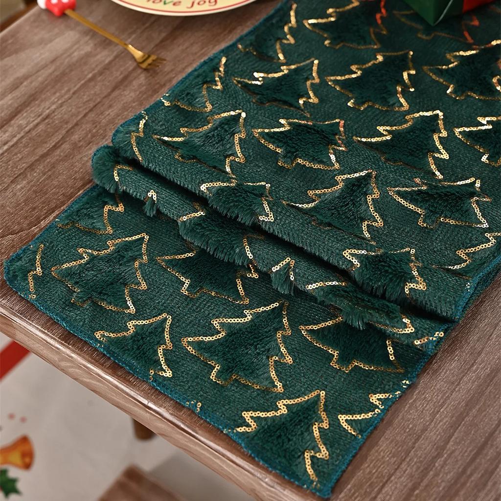 Christmas,Christmas Table Flag,Waterproof Stain Resistant,Vacation Home Decoration,Christmas Party Table And Home Decoration