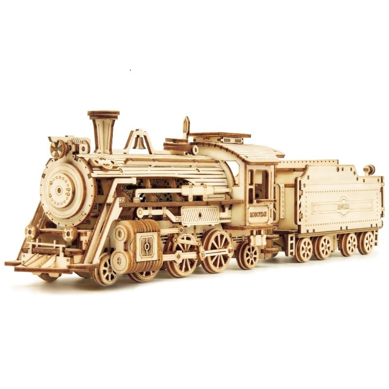 Tsukurundesu® 3D Wooden Puzzle Ornament Series (Freight Steam Locomotive) with Japanese Instructions