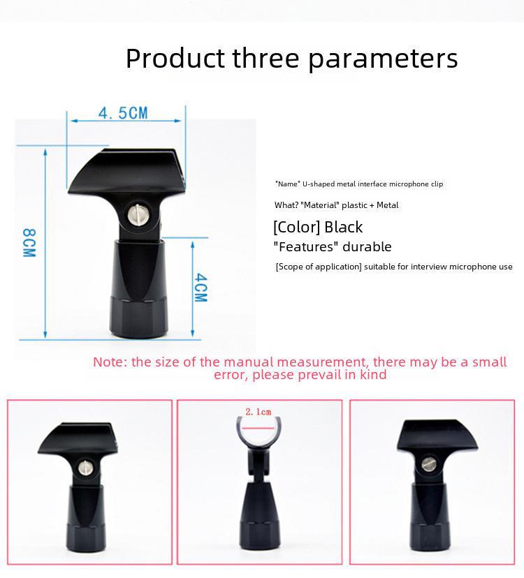 Mikrofonclip für Blitzschuh von SLR-Kameras – kompatibel mit Interview- und Mastmontage
