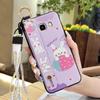 Soft Case Protective Phone Case For Samsung Galaxy J510/J5 2016/J5108 Wrist Strap Cartoon Cute Back Cover Silicone Ring