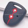 Red Striped 3D Silicone Key Cover for Toyota Daihatsu with Two-Button Design, Non-slip & Shockproof