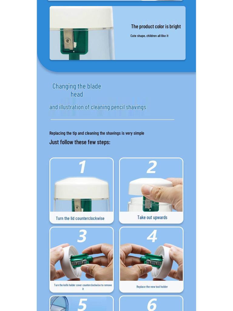 Automatic Silent Pencil Sharpener for Kids - Ideal for School Use