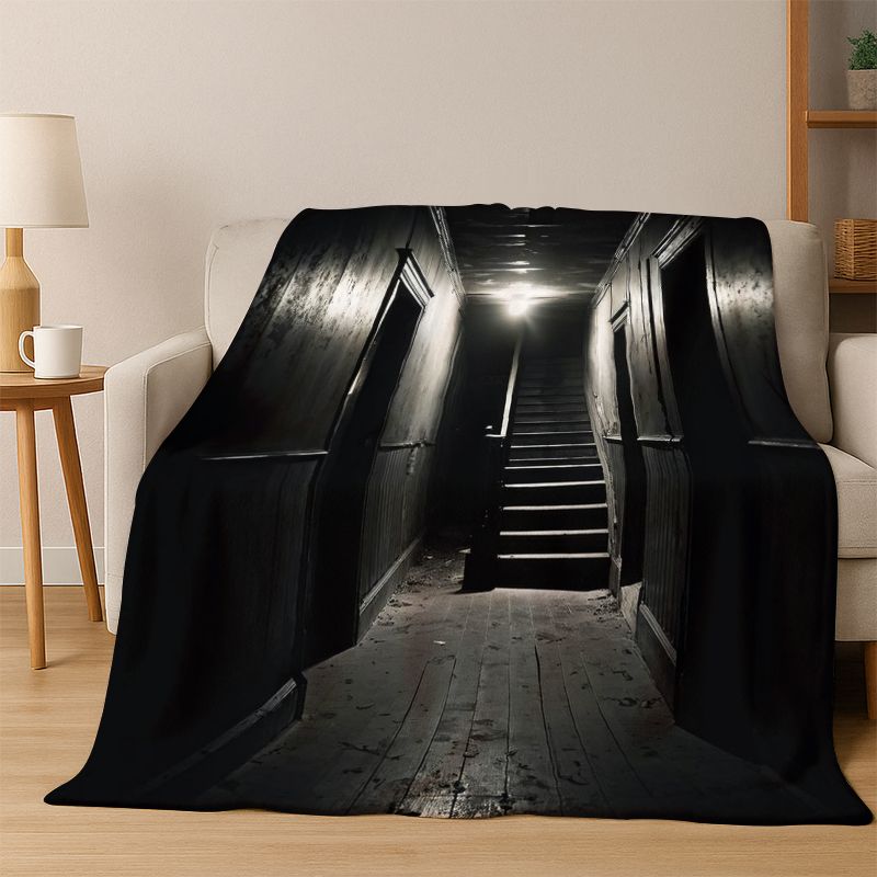 Mysteriöses magisches Tor Tür Cartoon Flanell Decke Weiche warme Überwurfdecke für Schlafzimmer Wohnzimmer Bett Reise Camping Picknick Kind