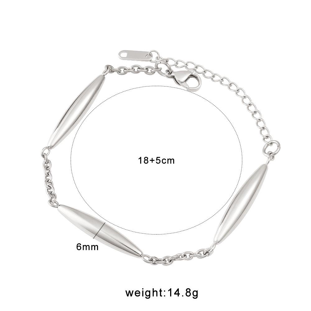 Trendy Versatile 18K Gold-Plated Stainless Steel Bracelet Necklace Set