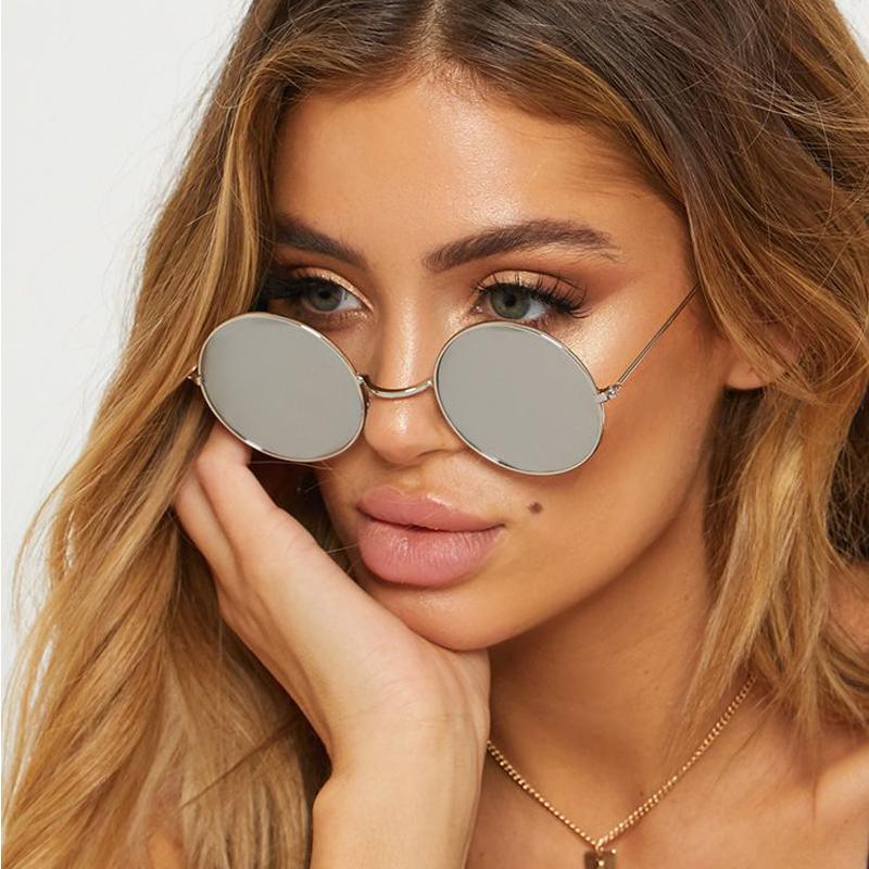 Round Sunglasses High Quality Brand Design Vintage Party Men Circle Frame Shades Sun Glasses Women Yellow Lens Uv400