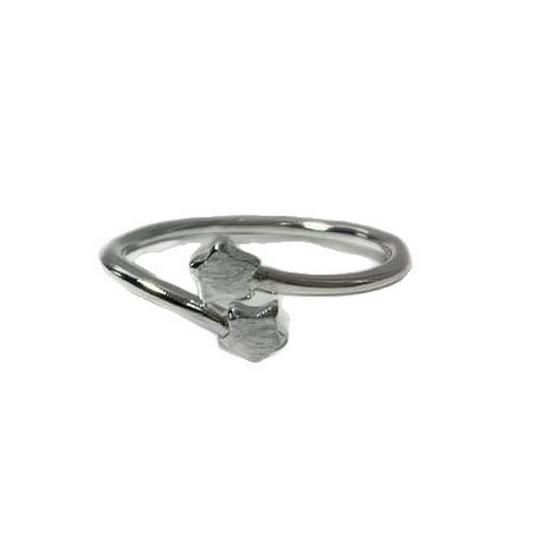 Versatile Five-Pointed Open Star Ring for Students серебряный