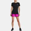 Under Armour Velocity Solid Crew Logo Print Compression Short Sleeve T-Shirt Women Tops Black 1298706-001