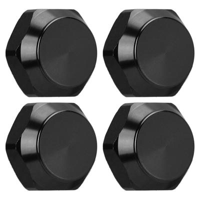 4 szt. 17 mm sześciokątne nakrętki kół ze stopu aluminium pyłoszczelne nakładki montażowe do samochodu RC 1/8 akcesoria do ulepszeń czarne