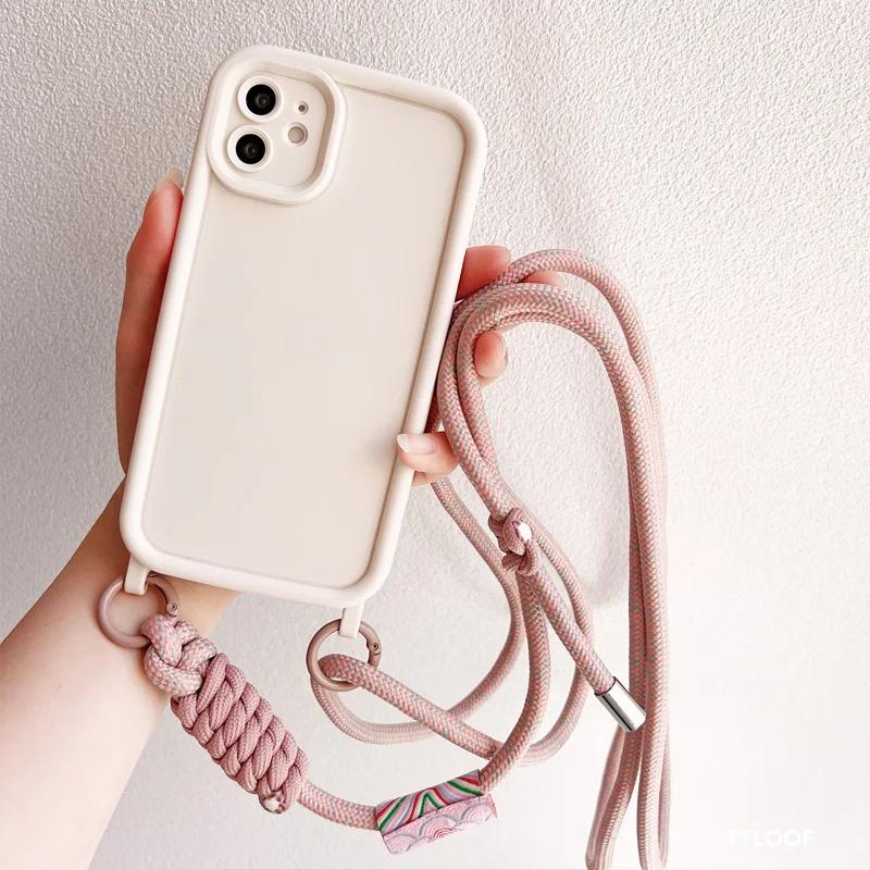 Husă de telefon cu șnur reglabil pentru colier crossbody pentru iPhone 15 16 14 13 11 12 Pro Max MiNi XR X XS 7 8 plus SE 2020, husă moale