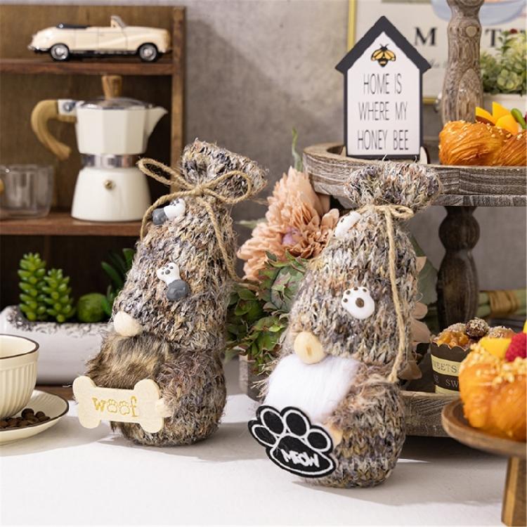 Puppie Gnome Plush Farmhouses Decorations Dog Swedish Tomte Gnome Plush Decors