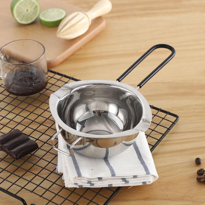 Long Handle Wax Melting Stainless Steel Pot DIY Handmade Aroma Candle Chocolate Butter Soap Tool Non-stick Easy Cleaning Pot