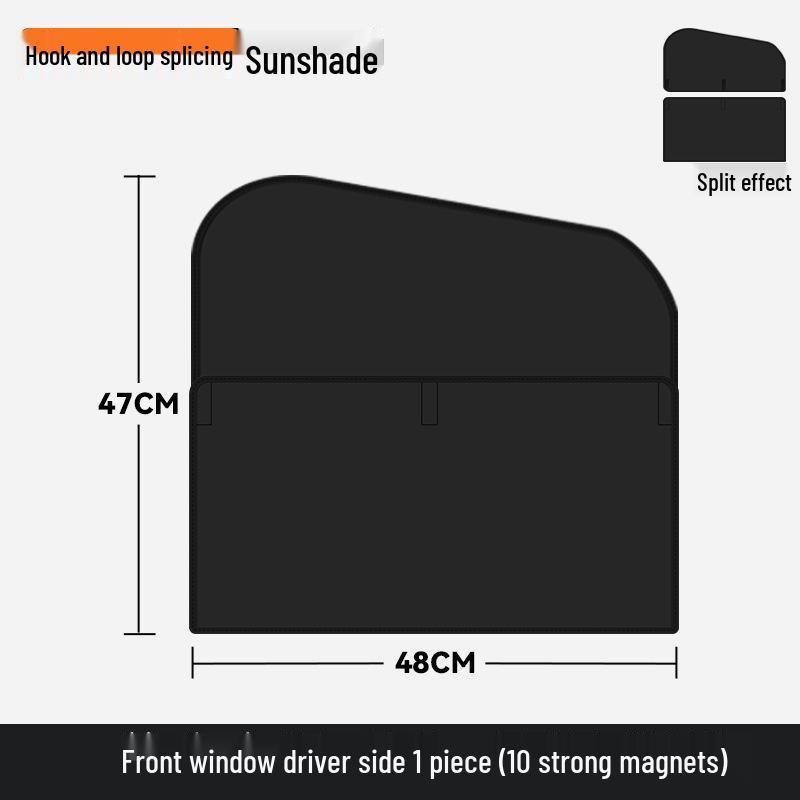 Magnetic Car Sunshade - Full Blackout, Detachable, Clear View Protection Curtains