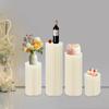 4PCS  Folding Cylinder Stands Set Wedding Centerpiece Cardboard Roman Pillar Pedestal Display Stand for Wedding Party Decor