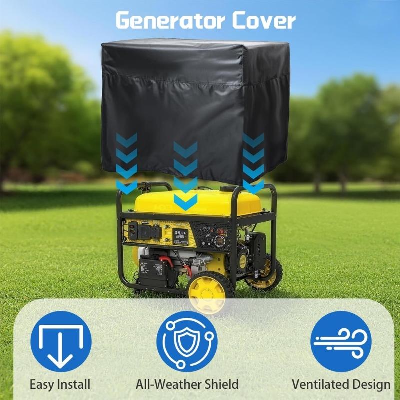 Oxford Cloth Generator Cover Tear Resistant Windproof Protective Shield Dust Cover For Outdoor Storage Easy to Use