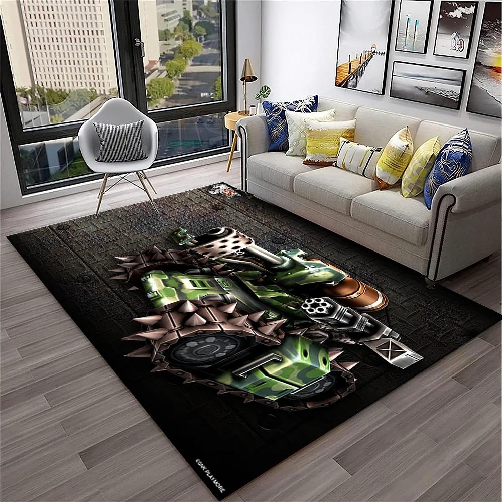 Retro Game Metal Slug Gamer Cartoon Carpet Rug for Home Living Room Bedroom Sofa Doormat Decor,kids Area Rug Non-slip Floor Mat