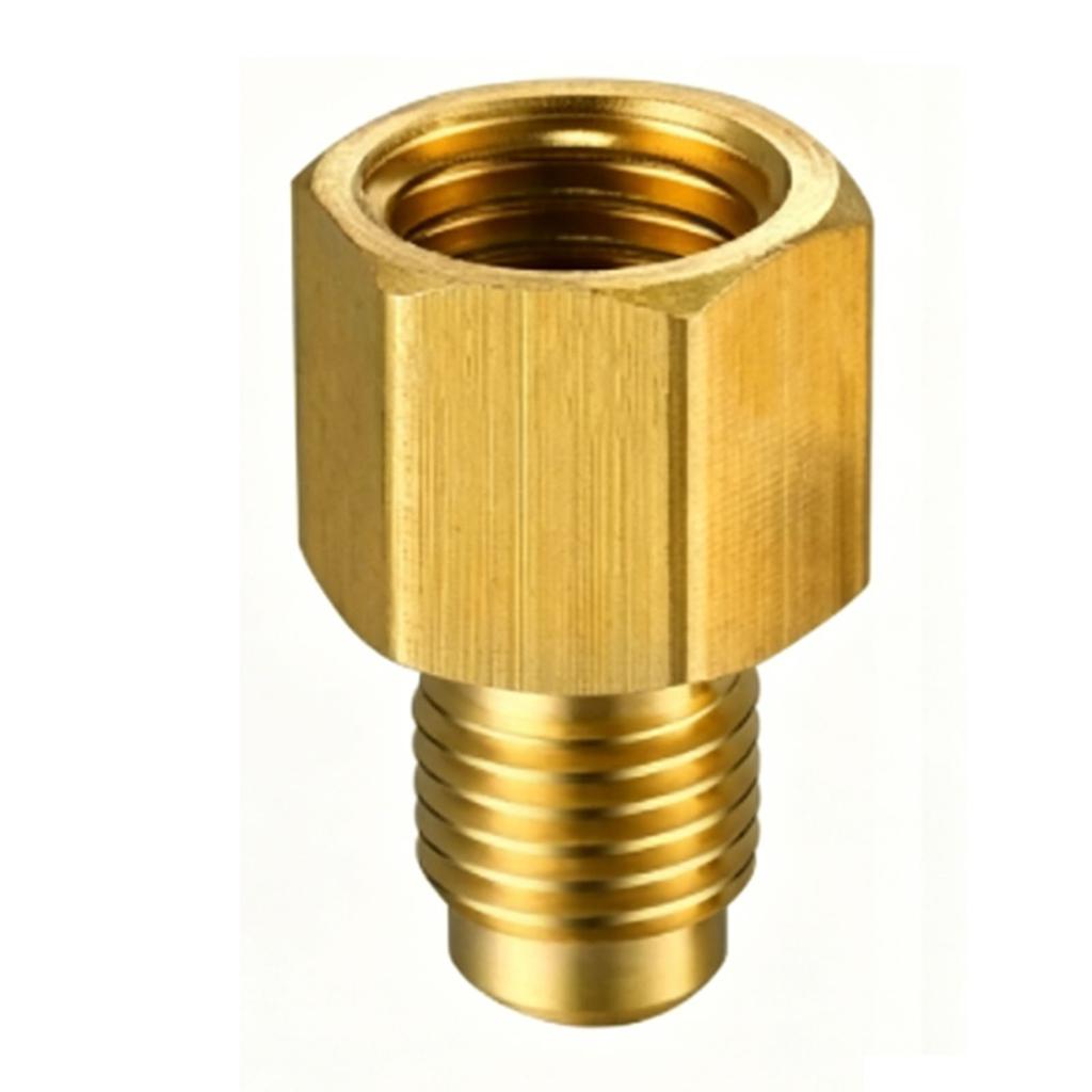 2PCS R134a Refrigerant Adapter High Pressure Leakage Proof Brass Refrigerant Tank Adapter 1 Set