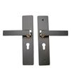 Door Lock With Handle Black For Bedroom Indoor Durable Bathroom 3 Keys Security Sturdy Anti-Theft Room Safety Simple Door Handle
