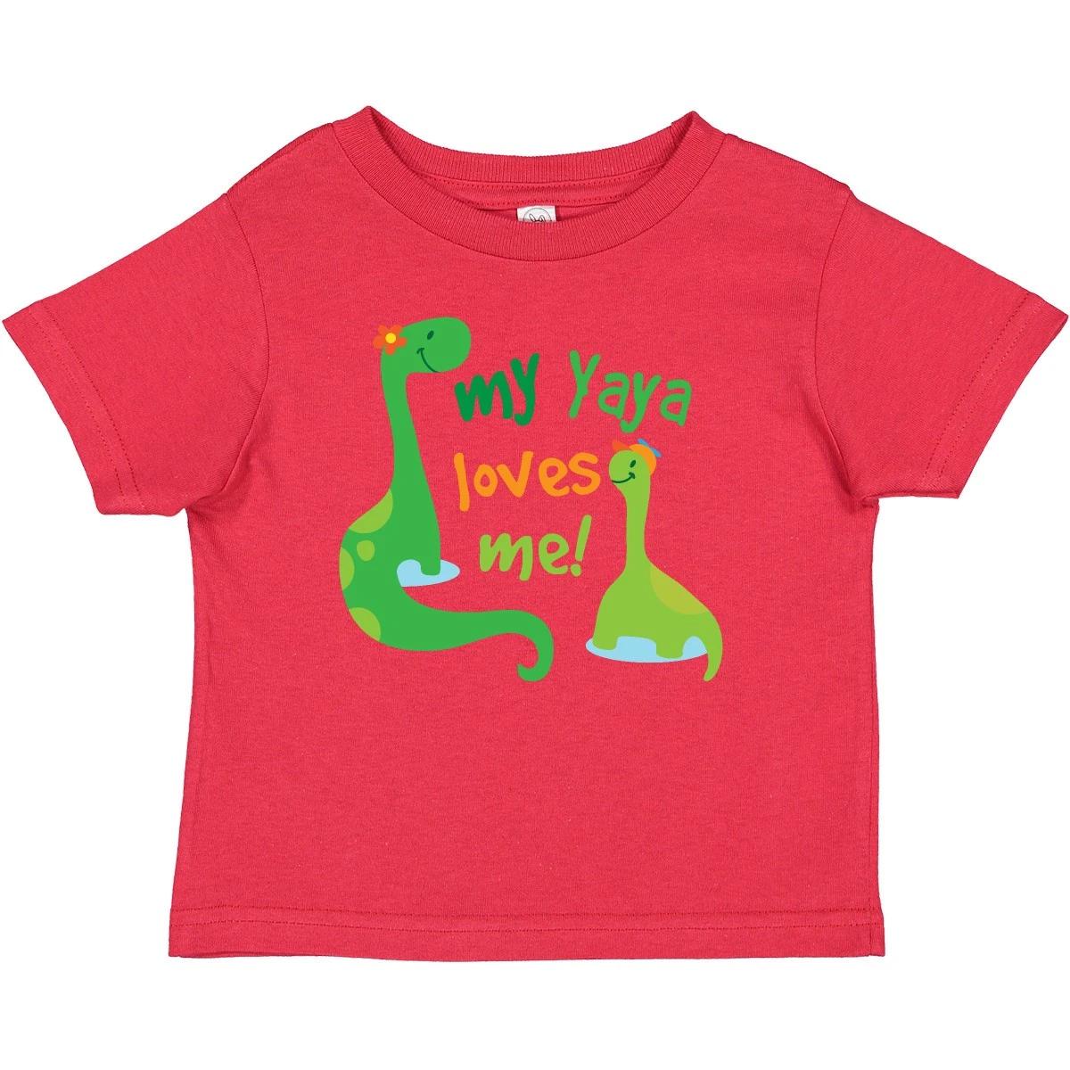 Inktastic My Yaya Loves Me Grandson Dinosaur Baby T-Shirt Cute Grandchild Boys 100