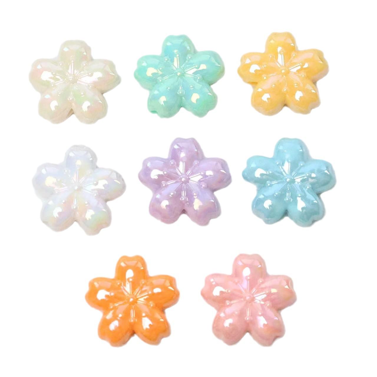 Electroplated Color Snowflake Flower Beaded Phone Chain Bracelet Accessory красный
