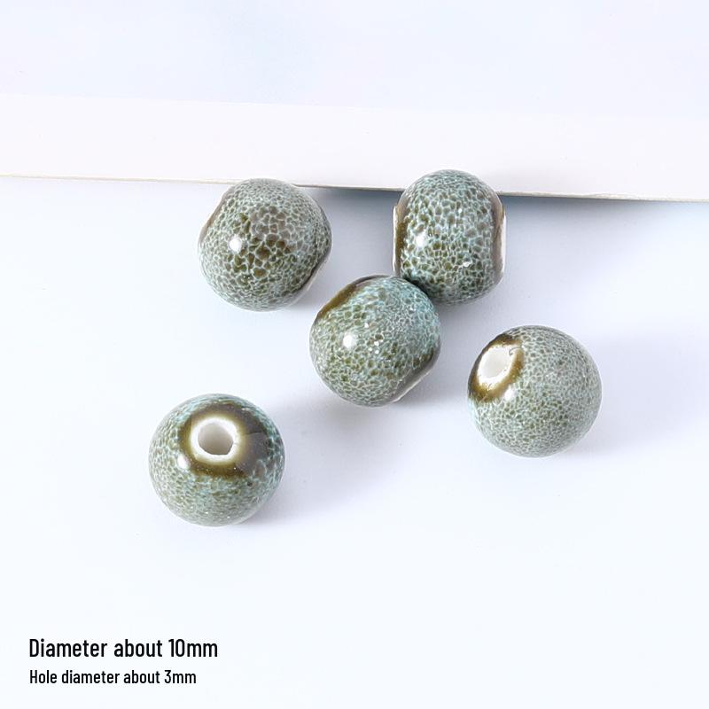 DIY Ceramic Jewelry Beads: 10mm Large Hole for Bracelet Making