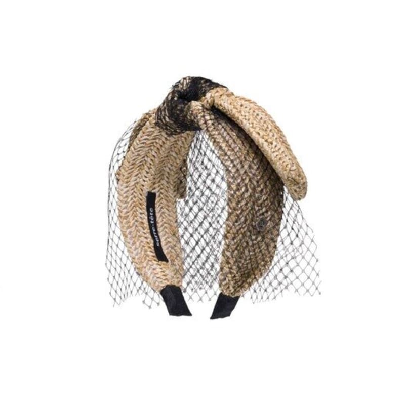 Brauner Hut [Stirnband] Spitze Hase - Stroh