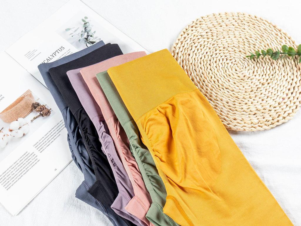 Pantaloni de Yoga fără Cusături cu Talie Înaltă cu Uscare Rapidă - Colanți Sportivi cu Croială Strânsă pentru Femei