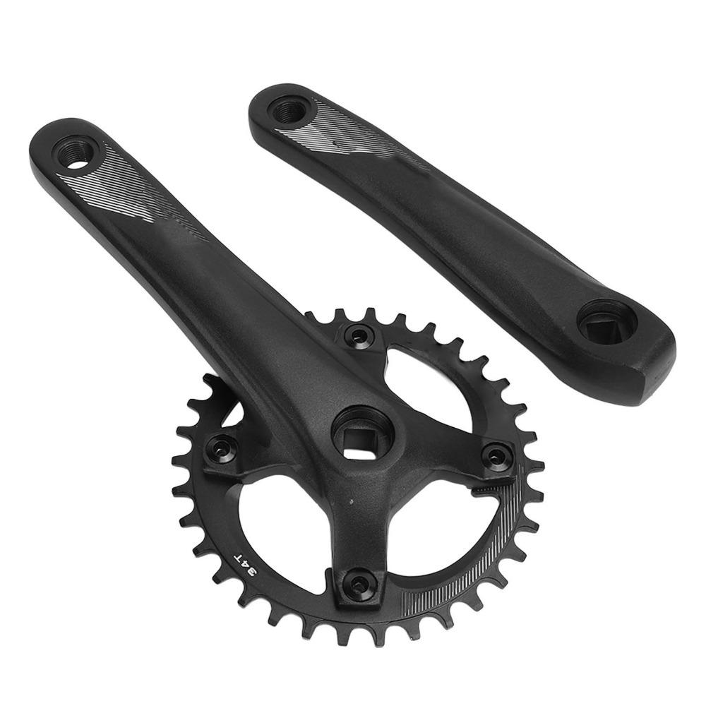 Aluminum Alloy Bike Crankset 34T Bike Crank Arm Set Bike Single Crankset  Bike Repair Upgrades