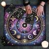 Sun Moon Pattern Astrology Tablecloth Altars Cloth Square Divinations Card Table Cloth Witchcrafts Deck Cloth