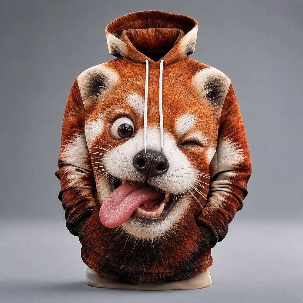 Men’s Yellow Hooded Sweatshirt for Autumn and Winter, Featuring A Fleece-lined, Thickened Design and A Playful 3D Duck-face Print—perfect for Parties.