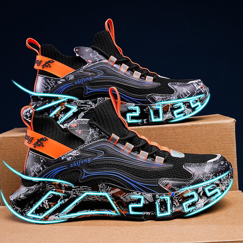 Shoes men's flying woven camouflage tide shoes couple sports shoes casual running shoes mesh shoes Guochao