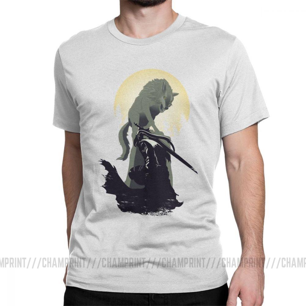 Knight Artorias And Sif Dark Souls T-Shirt Men 100% Cotton T Shirt Praise The Sun Bloodborne Game Short Sleeve Tee Plus Size