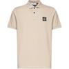 Logo Patch Mesh Short Sleeve Polo Shirt Men Tops Beige K1S1522002SCS0017-V009A