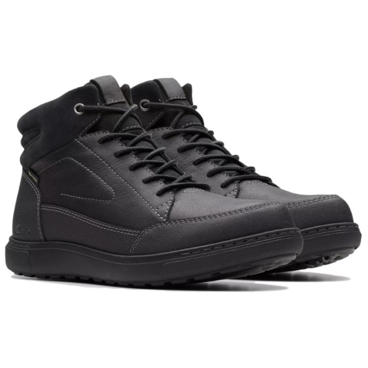 Clarks Leather Slip-Resistant Fashion Ankle Boots Men Boots Black 26180204